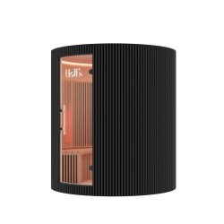 Sauna Moon Infrar&oslash;d Rund 4 pladser Sort Holls